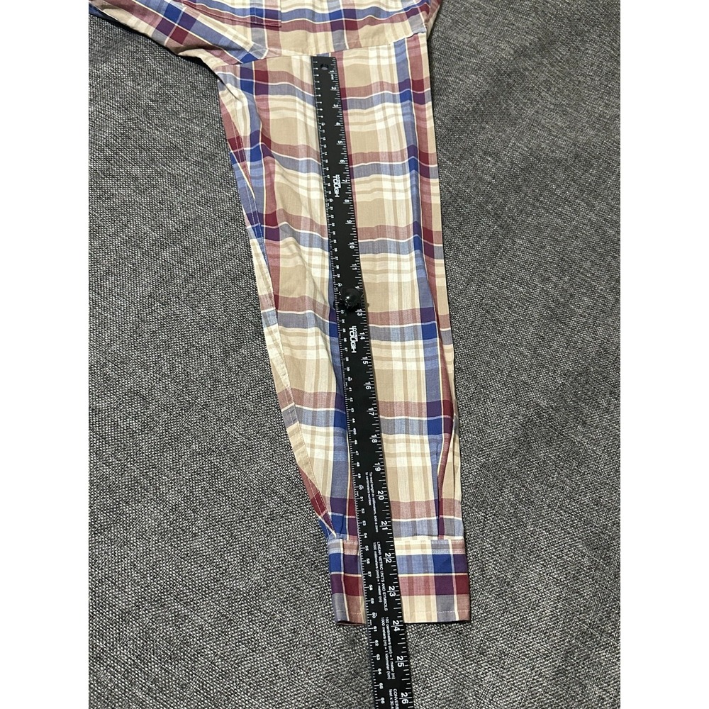 Dover By Arrow Men's L Plaid Long Sleeve‎ Shirt - Picture 3 of 7